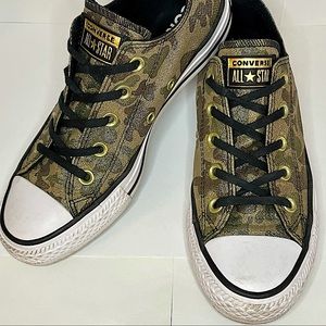 Converse Low Top All Star Camo Glitter Sneakers